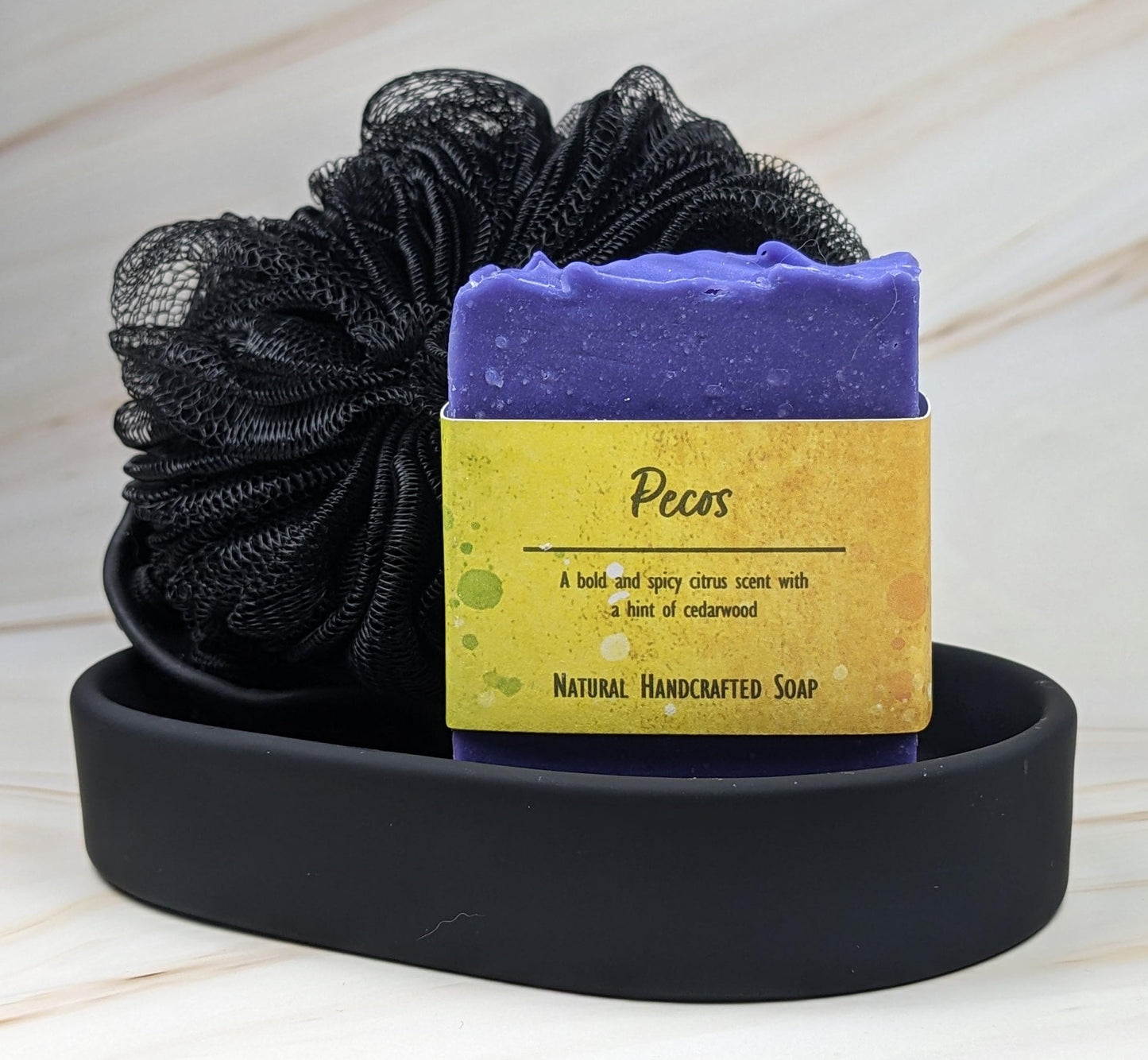 African violet soap natural handcrafted with cedarwood spicy citrus