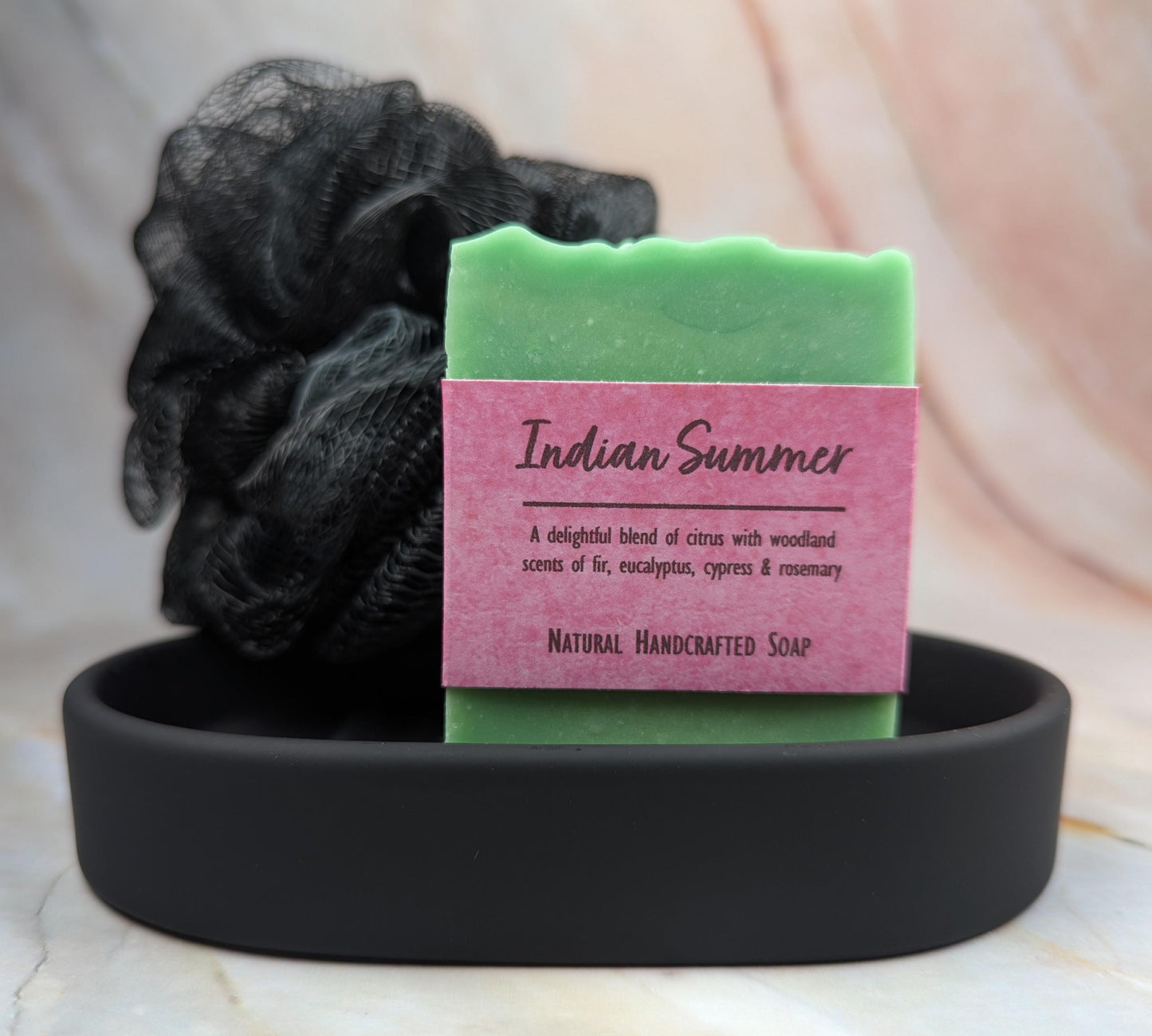 African violet soap natural handcrafted with citrus fir eucalyptus cypress rosemary