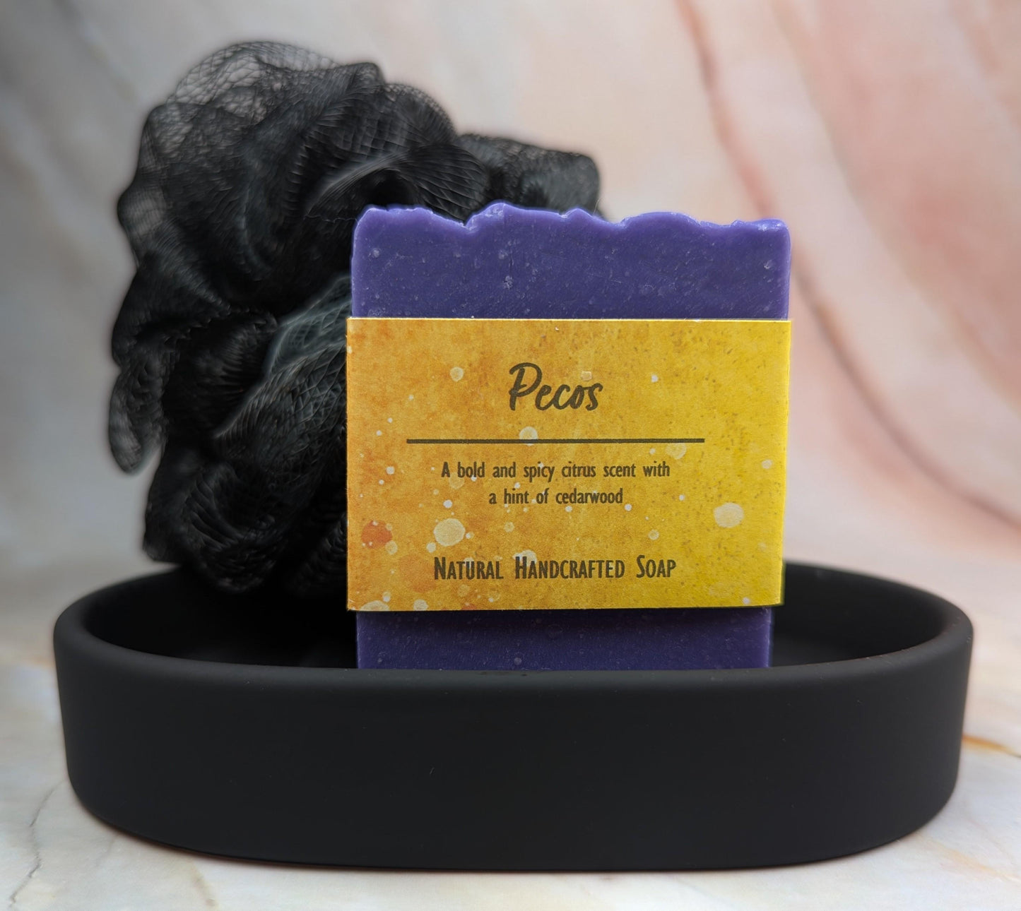 African violet soap natural handcrafted with cedarwood spicy citrus