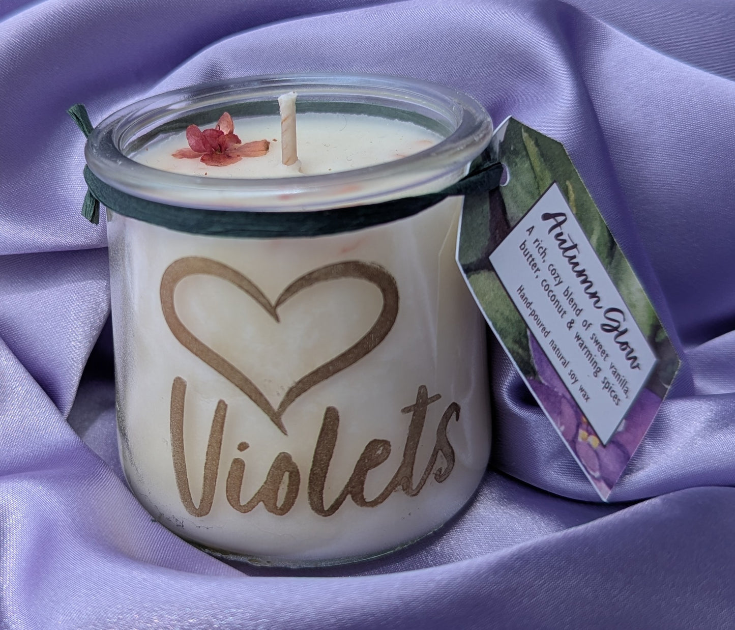 Autumn Glow Love Violets Candle, 5oz