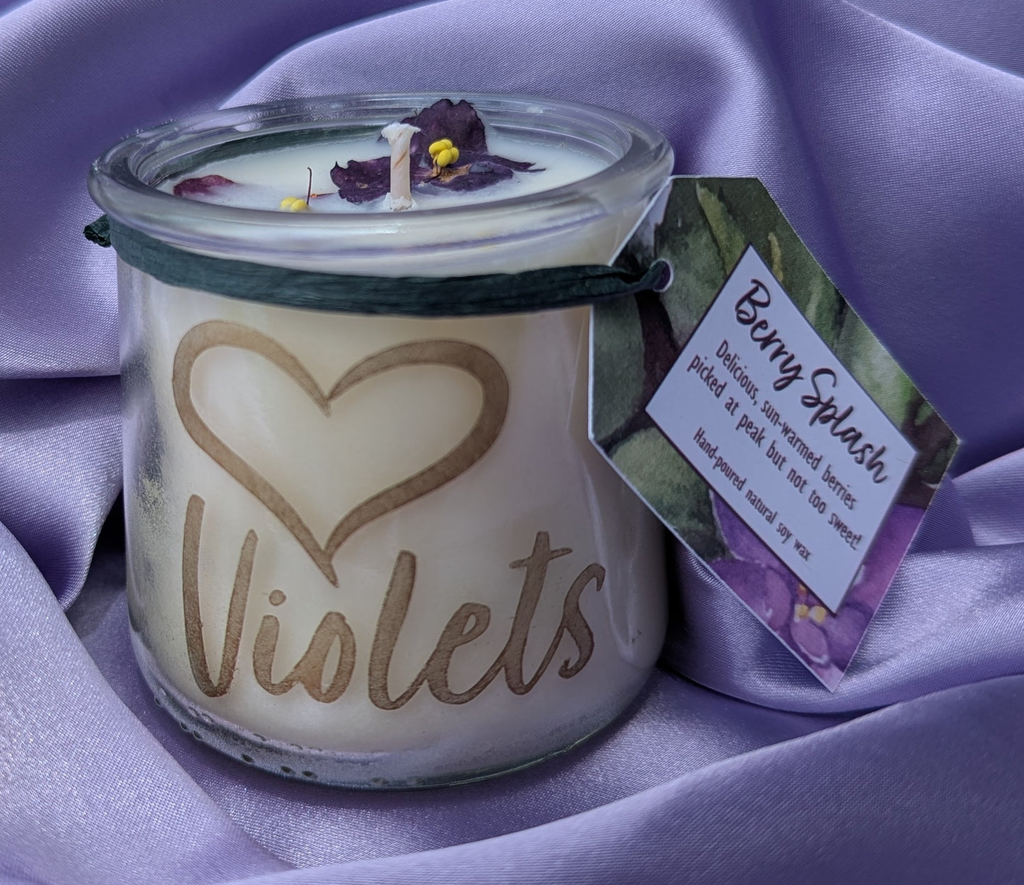 Berry Splash Love Violets Candle, 5oz