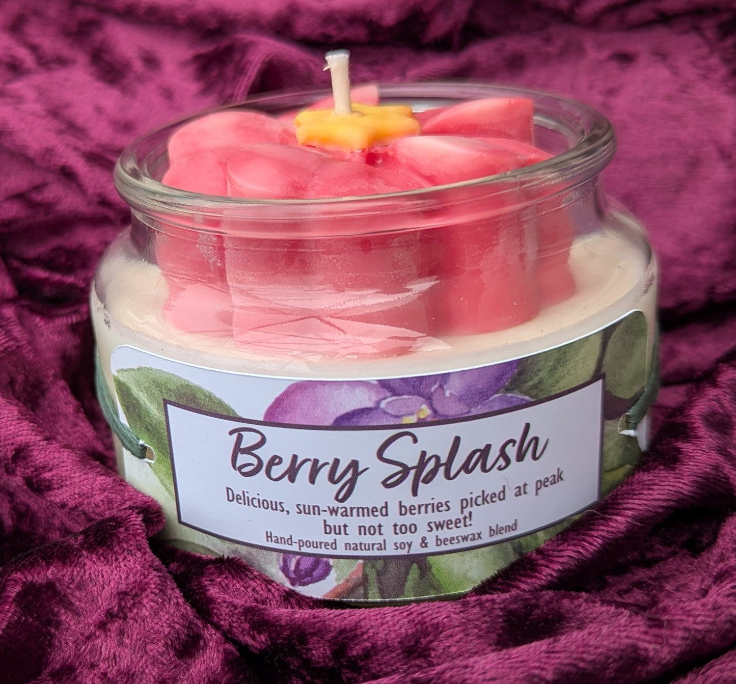 Berry Splash African Violet Candle