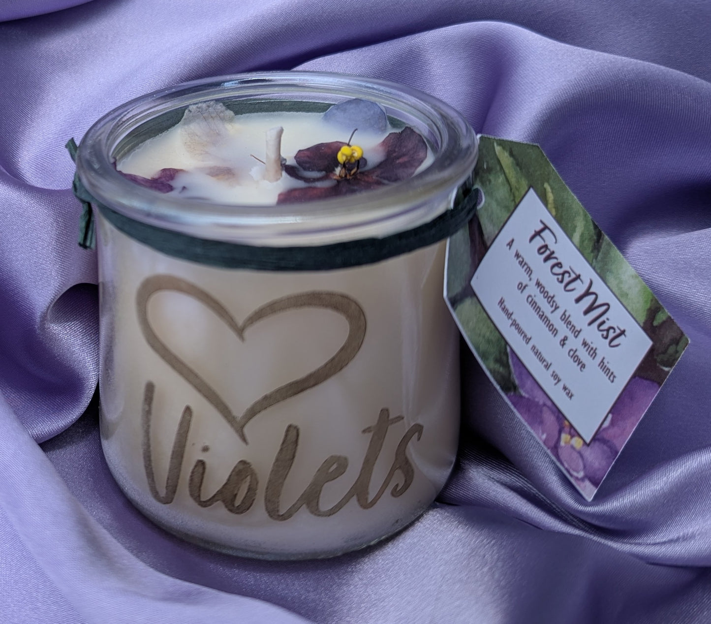 Forest Mist Love Violets Candle, 5oz