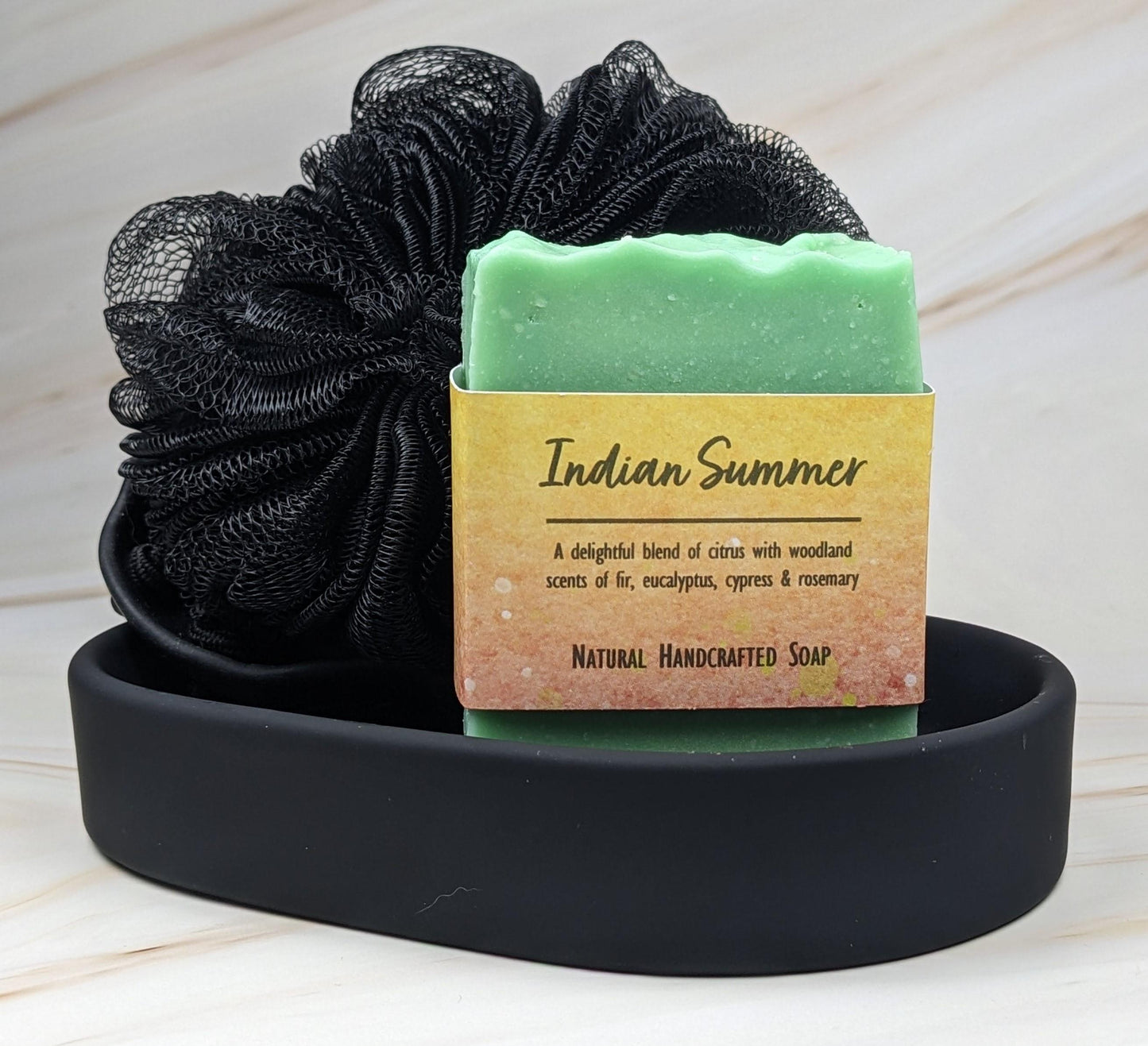 African violet soap natural handcrafted with citrus fir eucalyptus cypress rosemary