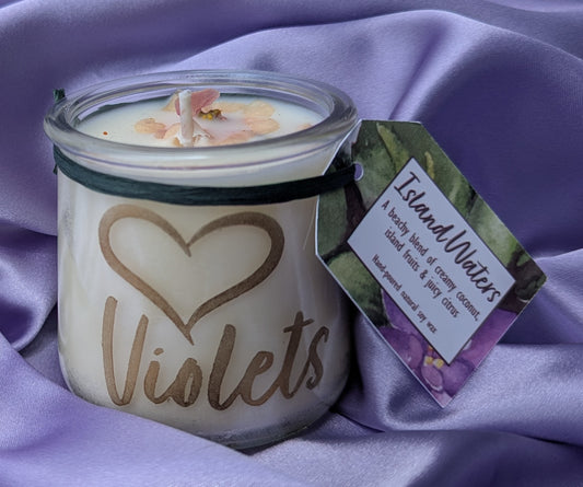 Island Waters Love Violets Candle, 5oz