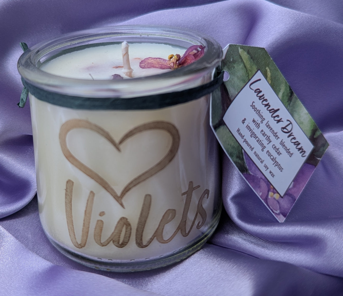 Lavender Dream Love Violets Candle, 5oz