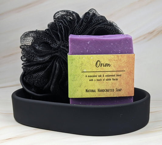 African violet soap natural handcrafted with cedarwood florals oak