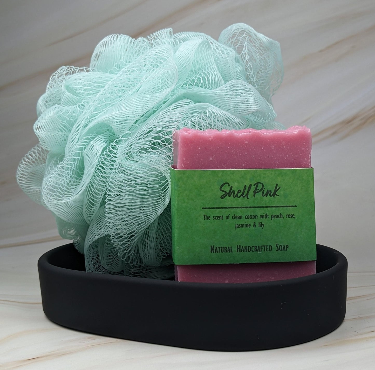 African violet soap natural handcrafted with peach rose jasmine lily