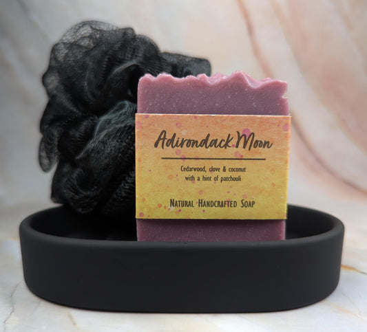African violet soap natural handcrafted with cedarwood clove coconut 