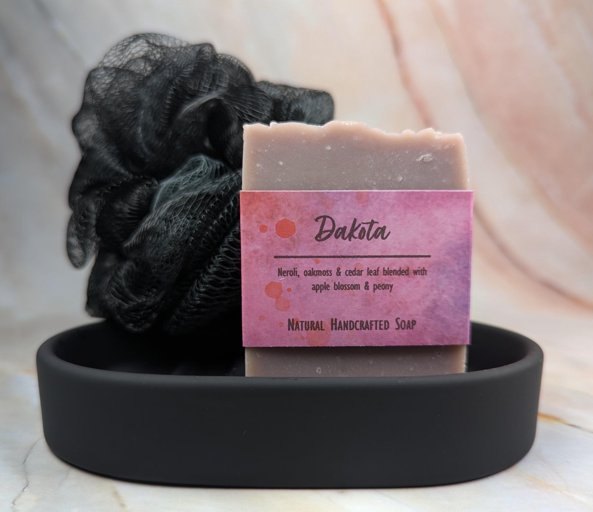 African violet vegan soap natural handcrafted with neroli oakmoss apple blossom peony