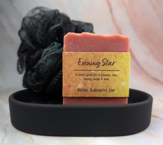 African violet soap natural handcrafted with cinnamon clove nutmeg juniper musk
