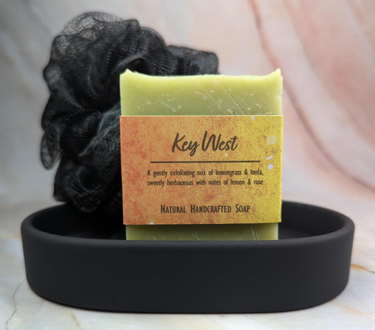 African violet soap natural handcrafted with essential oils lemongrass