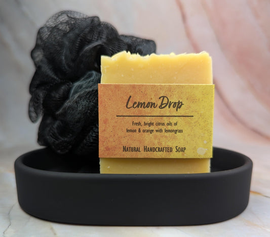 African violet vegan soap natural handcrafted with lemon orange and lemongrass