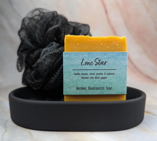 African violet soap natural handcrafted with pepper vanilla oakmoss peonies