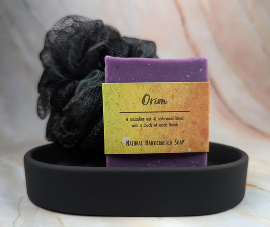 African violet soap natural handcrafted with cedarwood florals oak