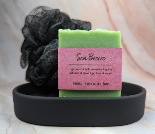 African violet vegan soap natural handcrafted with melon florals summertime sea salt