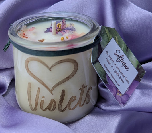 Softique Love Violets Candle, 5oz